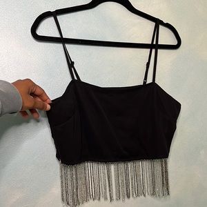 NASTY GAL- Beaded Crop Top